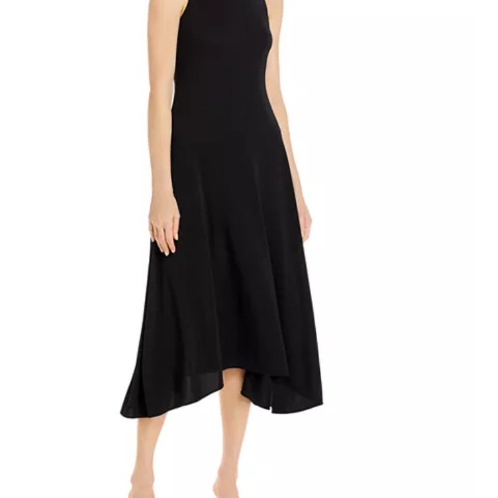 Theory Fluid Knit Mock Neck Midi Dress